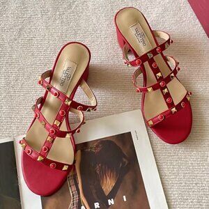 Valentino Red Studded Women's Shoes